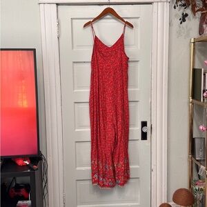 NATURAL LIFE Red and Blue Floral Fabric